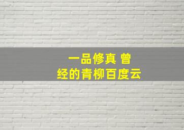 一品修真 曾经的青柳百度云